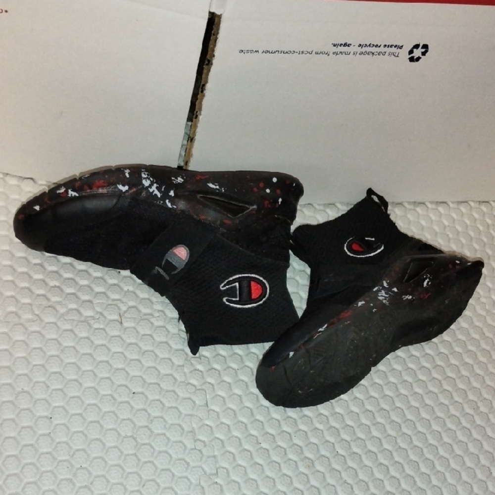 Champion Kids Black and Red Sneakers